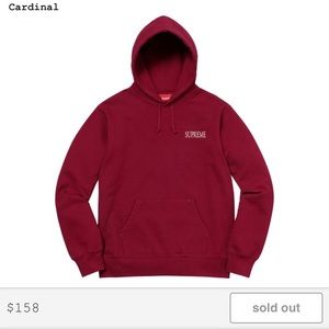 Supreme The Decline Hoodie(Cardinal)